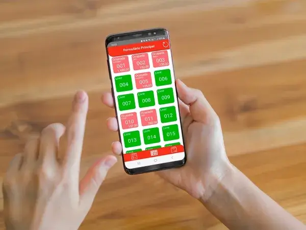 Tela do app de comanda